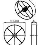 Adapterset für Rundrohr 133 x 2 , für Rohrmotoren Becker Baureihe L Serie 