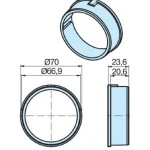 Adapterset für Rundrohr 70 x 1.5 ,für Rohrmotoren Becker Baureihe L Serie 