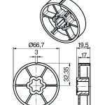 Adapterset für Rundrohr 70 x 1.5 für Rohrmotoren Becker Baureihe R Serie