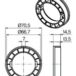 Adapterset für Rundrohr 70 x 1.5 für Rohrmotoren Becker Baureihe R Serie