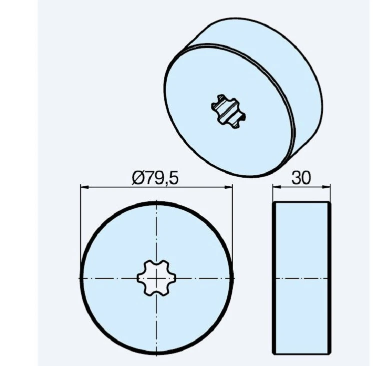 Adapterset für Rundrohr 83 x 1.5 / 85 x 2.5 , für Rohrmotoren Becker Baureihe L Serie 