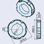 Adapterset für Rundrohr 83 x 1.5 / 85 x 2.5 , für Rohrmotoren Becker Baureihe L Serie 