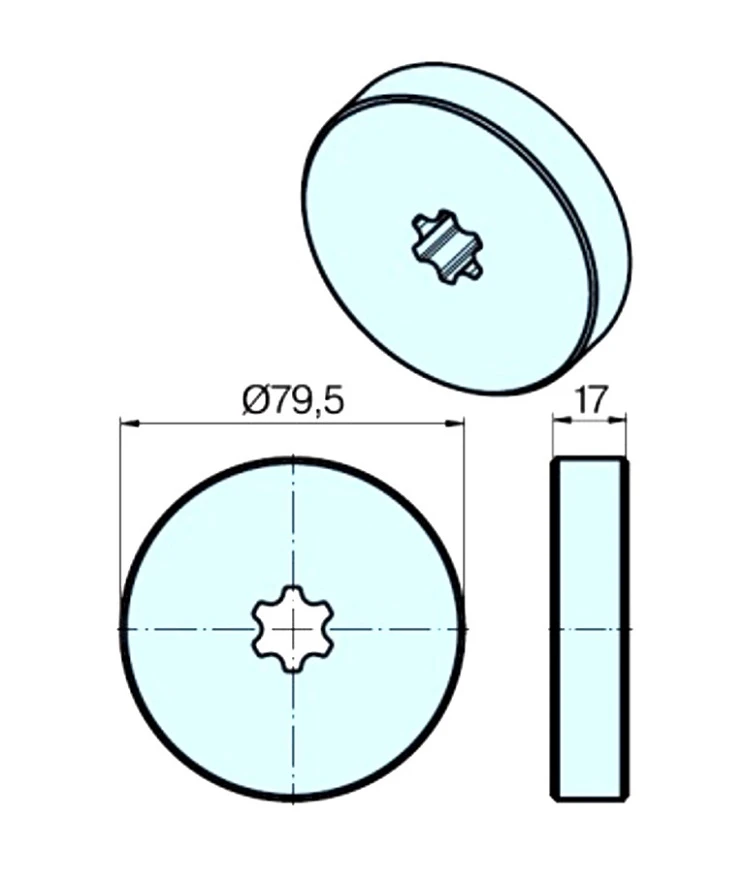 Adapterset für Rundrohr 83 x 1.5 / 85 x 2.5 für Rohrmotoren Becker Baureihe R Serie