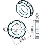 Adapterset für Rundrohr 83 x 1.5 / 85 x 2.5 für Rohrmotoren Becker Baureihe R Serie