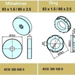 Adapterset für Rundrohr 83 x 1.5 / 85 x 2.5 für Rohrmotoren Becker Baureihe R Serie