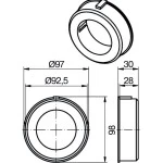 Adapterset für Rundrohr 98 x 2 ,  für Rohrmotore Becker Baureihe L Serie 