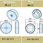 Adapterset für Rundrohr 98 x 2 ,  für Rohrmotore Becker Baureihe L Serie 