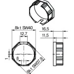 Adapterset für Rundwelle O-40 x 1,3 / 40 x 1,5 ,für Becker Rohrmotoren P Serie mit Hinderniserkennung