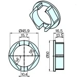 Adapterset 50 x 2 Rolmatic für Nutwelle für Rohrmotoren Becker Baureihe P Serie