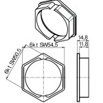 Adapterset B60 für Sechskantwelle,für Rohrmotoren Becker Baureihe P und R Serie