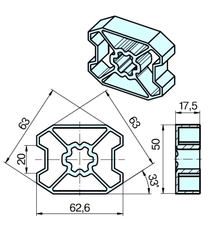 Adapterset B75 für Sechskantwelle für Rohrmotoren Becker Baureihe R Serie