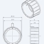 Adapterset B75 für Sechskantwelle für Rohrmotoren Becker Baureihe R Serie