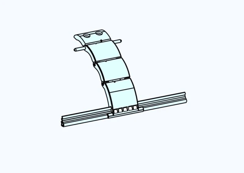 Hochschiebesicherung 2-gliedrig, Für 40er,  und 60er 8-Kant-Welle, für Mini Profil Panzer 8 mm