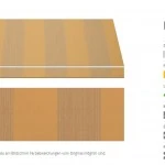 Markisentuch Multistreifen ,Sole - Gelb/Orange UPF 50+, Acryl 2, Stoff-Nr. 11703