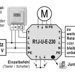 WTS - Steuer-Relais R1J-U-E-230, für 1 Motor mit Einzelbedienung für AP+UP Montage