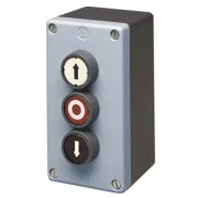 WTS - Dreifach-Drucktaster aus Metall Aufputz mit AUF + HALT + ZU Taste und wassergeschützt IP 65