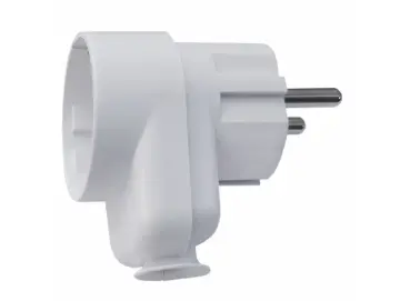 WTS -Kombi-Stecker mit Aufnahme für 1x Schuko-/Eurostecker und 1x Kabeleinführung, Farbe weiss