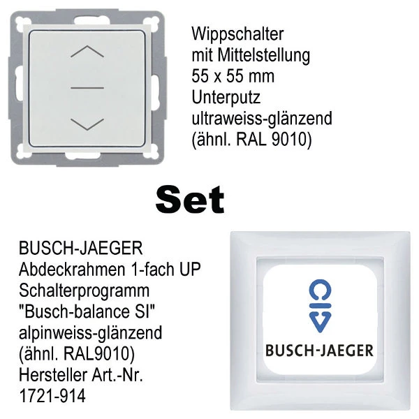 WTS- Wipptaster mit Mittelstellung 55x55mm, Tast-Funktion